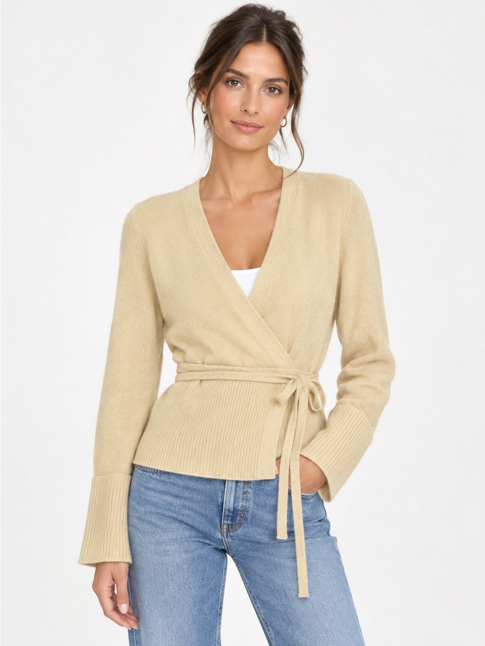 Goop G. label Natalie 100%
Cashmere Wrap Sweater NEW